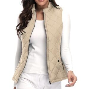 BNWT White Quilted Vest